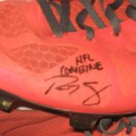 Ryan Spadola 2013 NFL Combine Issued & Signed Neon Orange and Black Adidas Adizero Cleats – Size 13
