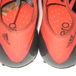 Ryan Spadola 2013 NFL Combine Issued & Signed Neon Orange and Black Adidas Adizero Cleats - Size 13 - Image 9