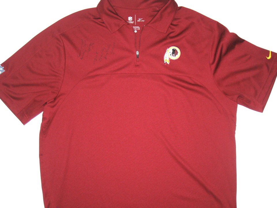 Darrel Young Signed Washington Redskins Nike Dri-Fit XL Polo Shirt ...