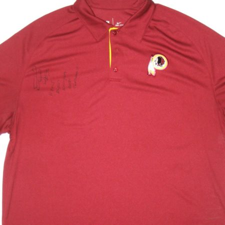 Darrel Young Signed Washington Redskins Nike Dri-Fit Polo Shirt - Worn to Ryan Kerrigan Leukemia Golf Classic!
