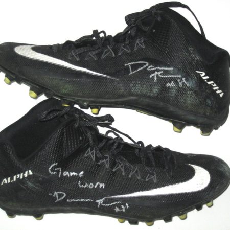 Darren Fells Arizona Cardinals Game Worn & Signed Black & White Nike Cleats