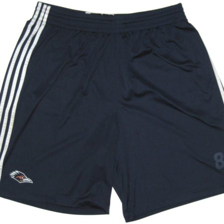 David Morgan Practice Worn Official Blue University of Texas at San Antonio Roadrunners #82 Adidas 2XL Shorts