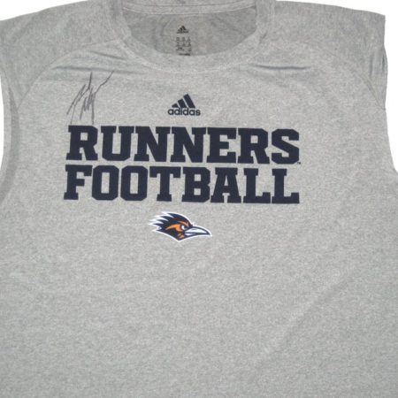 David Morgan Practice Worn & Signed UTSA Roadrunners "RUNNERS FOOTBALL" #82 Adidas Sleeveless