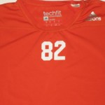David Morgan UTSA Roadrunners #82 Training Worn Orange Adidas Techfit Long Sleeve Shirt