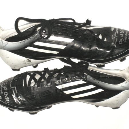 Kavon Frazier Central Michigan Chippewas Game Worn & Signed Freshman Year Black & White Adidas Adizero Cleats