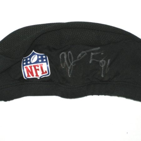 AJ Francis Miami Dolphins Training Camp Worn & Signed Black Skull Cap