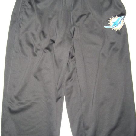 AJ Francis Player Issued Gray Miami Dolphins #96 Nike Therma-FIT Sweatpants
