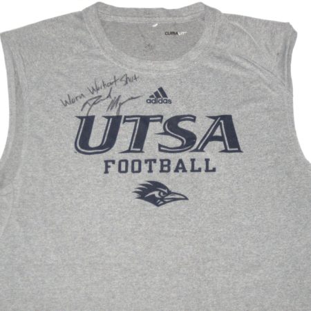 David Morgan Training Worn & Signed UTSA Roadrunners Football #82 Adidas Climalite Sleeveless