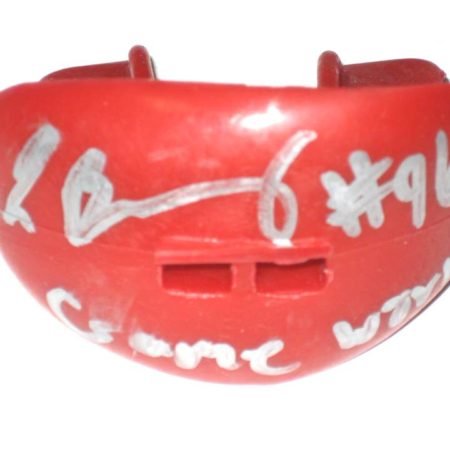 Jay Bromley New York Giants Game Worn & Signed Red Mouthguard