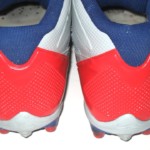 Orleans Darkwa New York Giants Game Worn & Signed Red, Gray & Blue Nike Cleats - Image 9