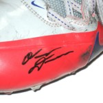 Orleans Darkwa New York Giants Game Worn & Signed Red, Gray & Blue Nike Cleats
