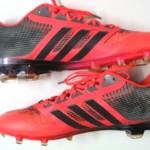 Ryan Spadola NFL Combine Issued & Signed Orange, Gray & Black Adidas Crazyquick Cleats