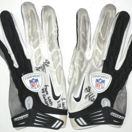 AJ Francis Miami Dolphins Game Worn & Signed Nike Gloves - Worn Vs Carolina Panthers, 2 TFL’s & Sack!!