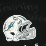 AJ Francis Training Worn & Signed 2015 Miami Dolphins Team Mantra Marine 3XL Shirt