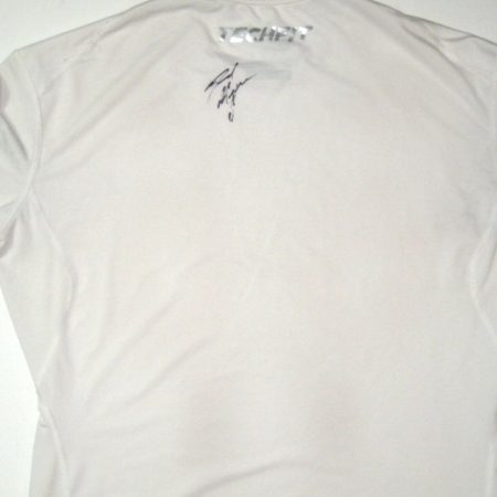 David Morgan UTSA Roadrunners Training Worn & Signed White Adidas Techfit Shirt