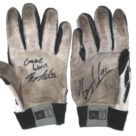 Henry Anderson Stanford Cardinal Game Worn & Signed Black & Gray Nike Gloves