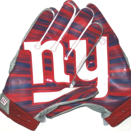 Jay Bromley Game Worn & Signed New York Giants Team Logo Nike Superbad 3XL Gloves