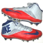 Jay Bromley New York Giants Game Worn & Signed Gray, Red & Blue Nike Cleats - Image 3