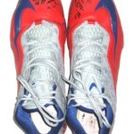 Jay Bromley New York Giants Game Worn & Signed Gray, Red & Blue Nike Cleats