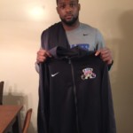 Michael Hunter with Black & Gray Oklahoma State Cowboys Allstate Sugar Bowl Nike Dri-Fit Zip Up