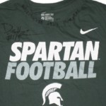 Darien Harris Signed Pregame Walk-Through Michigan State Spartans Football Nike XL Shirt