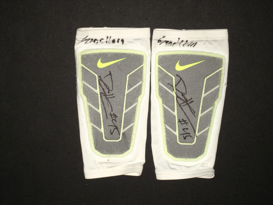 Darien Harris State Spartans Game Worn Signed Nike Pro Combat Compression Elite Shin Sleeves - Big Dawg Possessions
