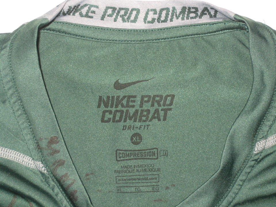 Darien Harris Michigan State Spartans Game Worn & Signed Green Nike Pro ...
