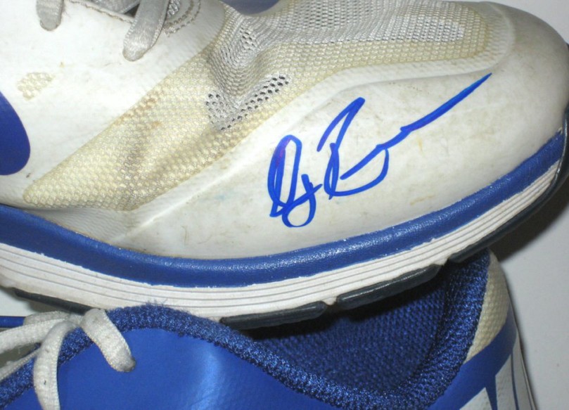 David Reeves Duke Blue Devils Training Worn & Signed White & Blue Nike ...