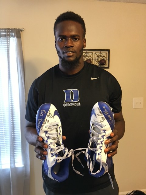 David Reeves Duke Blue Devils Game Worn & Signed White & Blue Nike ...