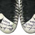 Deon Simon New York Jets Practice Worn & Signed White & Black Nike Lunarbeast Elite TD Cleats - Image 5