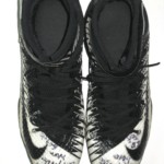 Deon Simon New York Jets Practice Worn & Signed White & Black Nike Lunarbeast Elite TD Cleats - Image 3