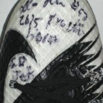 Deon Simon New York Jets Practice Worn & Signed White & Black Nike Lunarbeast Elite TD Cleats