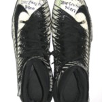 Deon Simon New York Jets Practice Worn & Signed White & Black Nike Lunarbeast Elite TD Cleats