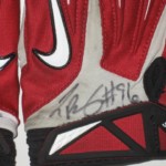 Jay Bromley New York Giants Game Worn & Signed Red & White Nike Superbad 3XL Gloves