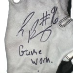 Jay Bromley New York Giants Game Worn & Signed Black & Gray Nike Superbad 2XL Gloves - Image 3