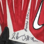Jay Bromley New York Giants Game Worn & Signed Red & White Nike Superbad 3XL Gloves - Image 2