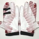 Jay Bromley New York Giants Game Worn & Signed Red & White Nike Superbad 3XL Gloves