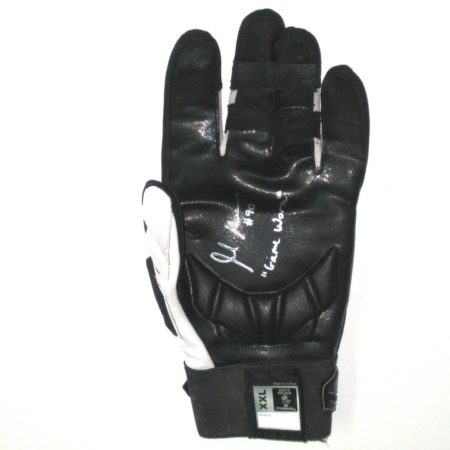 Josh Mauro Stanford Cardinal Game Used & Signed White & Black Nike Glove