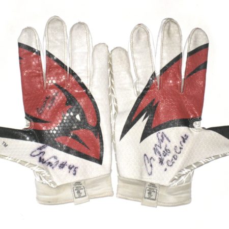 Cole Wick Game Worn & Signed RARE Incarnate Word Cardinals Team Logo Adidas Adizero Gloves