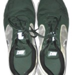 Darien Harris Michigan State Spartans Signed White, Gray & Green Nike Travel Shoes