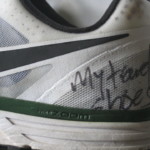 Darien Harris Michigan State Spartans Signed White, Gray & Green Nike Travel Shoes - Image 8
