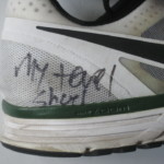 Darien Harris Michigan State Spartans Signed White, Gray & Green Nike Travel Shoes