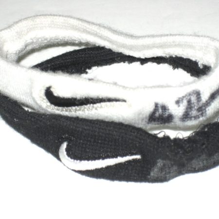 David Reeves Duke Blue Devils Game Used & Signed Nike Bicep Bands - Worn 2 Different Games!