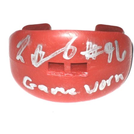 Jay Bromley New York Giants Game Used & Signed Red Mouthguard