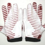 Jay Bromley New York Giants Practice Worn & Signed Red & White Nike Superbad 3XL Gloves - Image 5