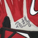 Jay Bromley New York Giants Practice Worn & Signed Red & White Nike Superbad 3XL Gloves - Image 2