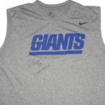 Andrew Adams Rookie Game Worn & Signed Gray New York Giants #33 Nike Dri-Fit XL Sleeveless - Image 2