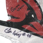 Cole Wick Game Worn & Signed RARE Incarnate Word Cardinals Team Logo Adidas Adizero Gloves - Image 3