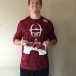 Cole Wick with Game Worn & Signed RARE Incarnate Word Cardinals Team Logo Adidas Adizero Gloves
