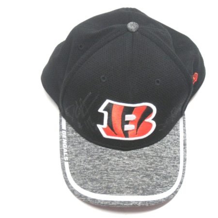 Darien Harris Official 2016 Training Camp Worn & Signed Cincinnati Bengals New Era 39THIRTY Hat